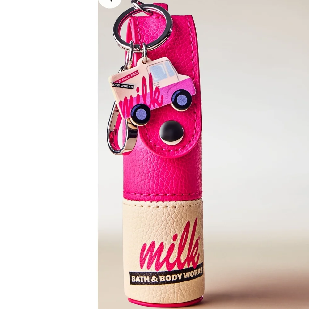 Bath & Body Works Milk Bar Hand Sanitizer Spray and Lipstick Holder New RARE